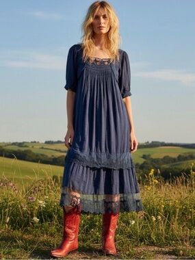 Free People | Dresses | Free People Moonshine Midi Dress | Poshmark